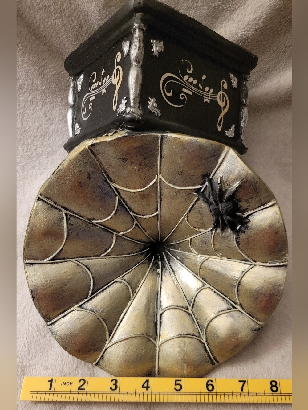 Ashland Gold and Black Skull Gramophone Accent. Hplifays,halloween, Goth. - Picture 7 of 8
